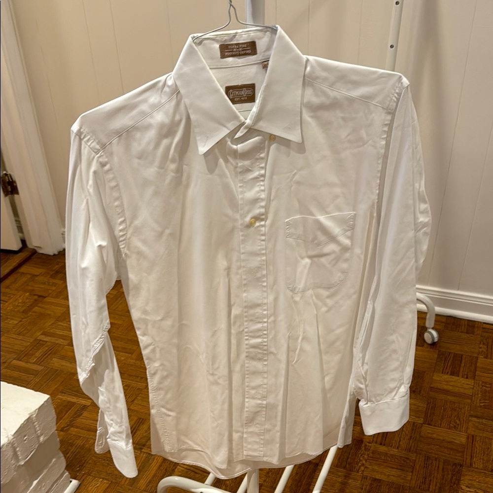 Gitman Brothers White Dress Shirt with Tailored Fit